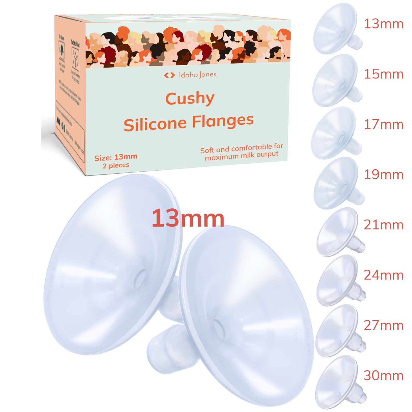Cushy Silicone Breast Pump Flanges