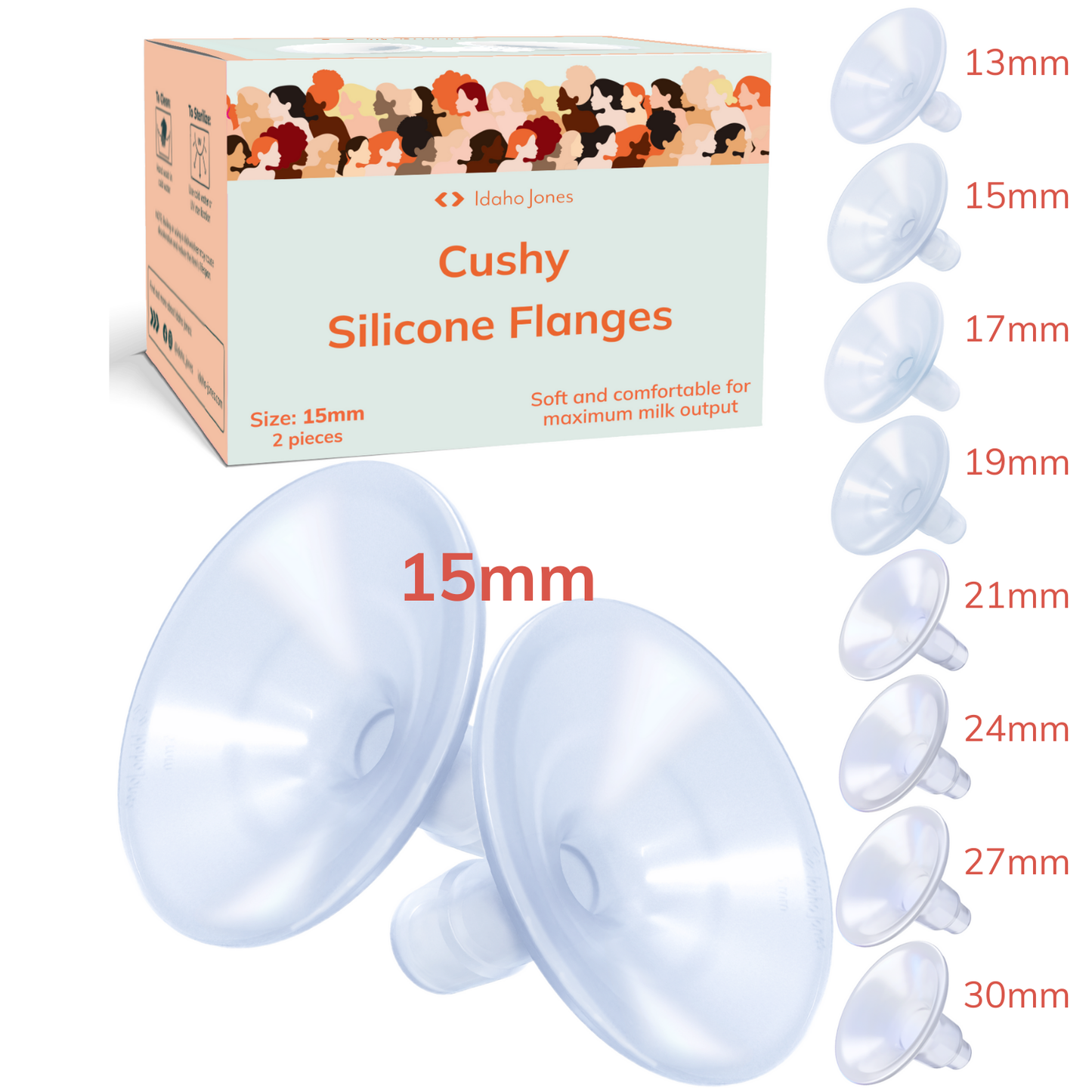 Cushy Silicone Breast Pump Flanges