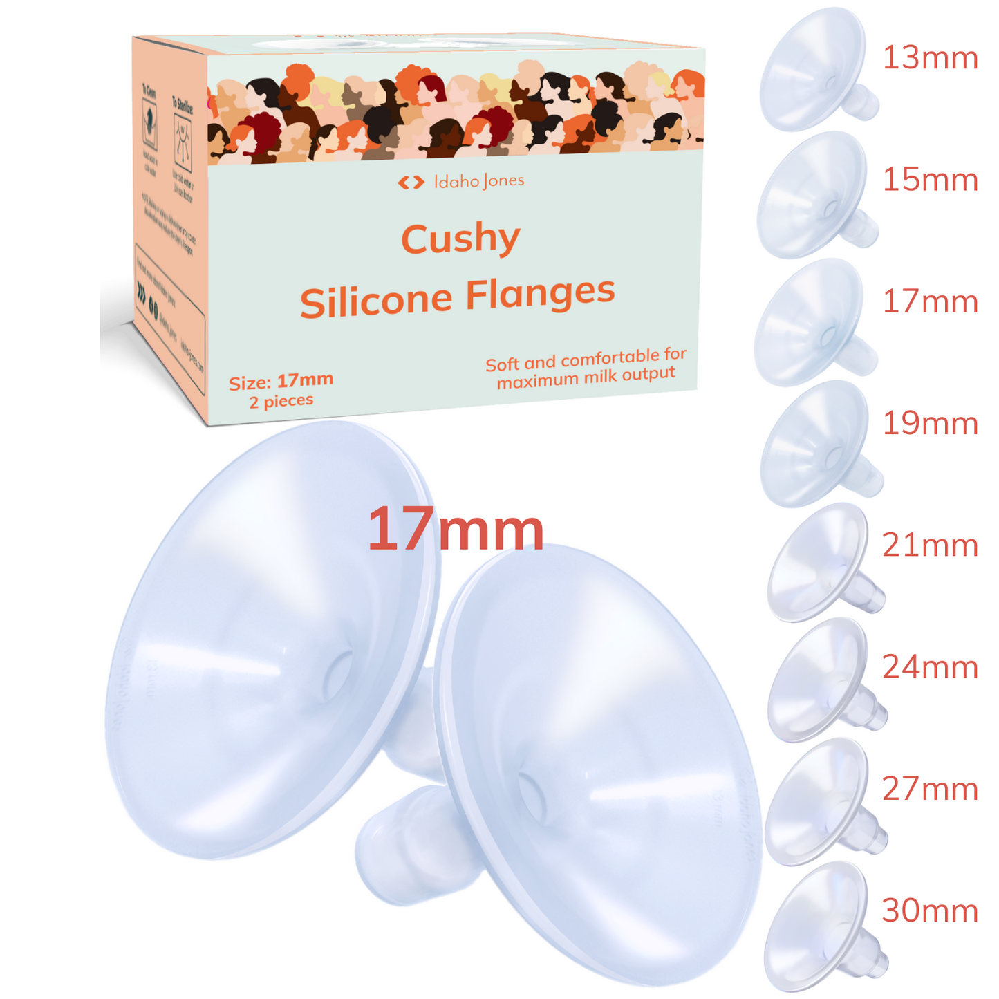 Cushy Silicone Breast Pump Flanges