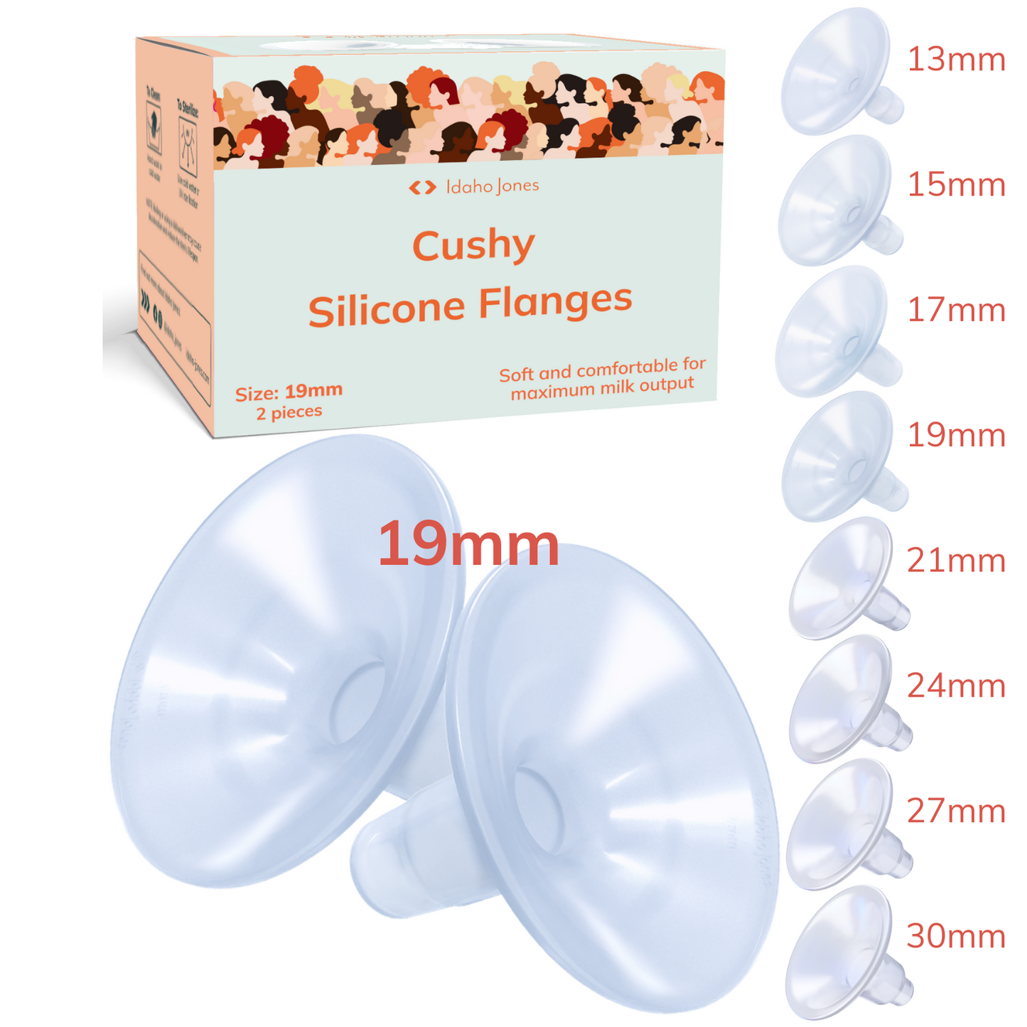 Cushy Silicone Breast Pump Flanges