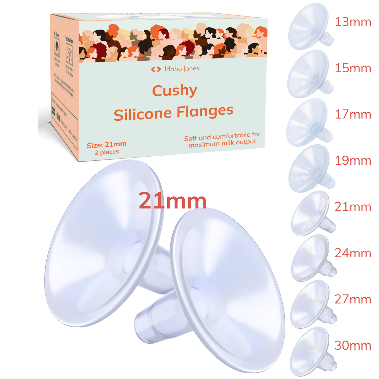 Cushy Silicone Breast Pump Flanges