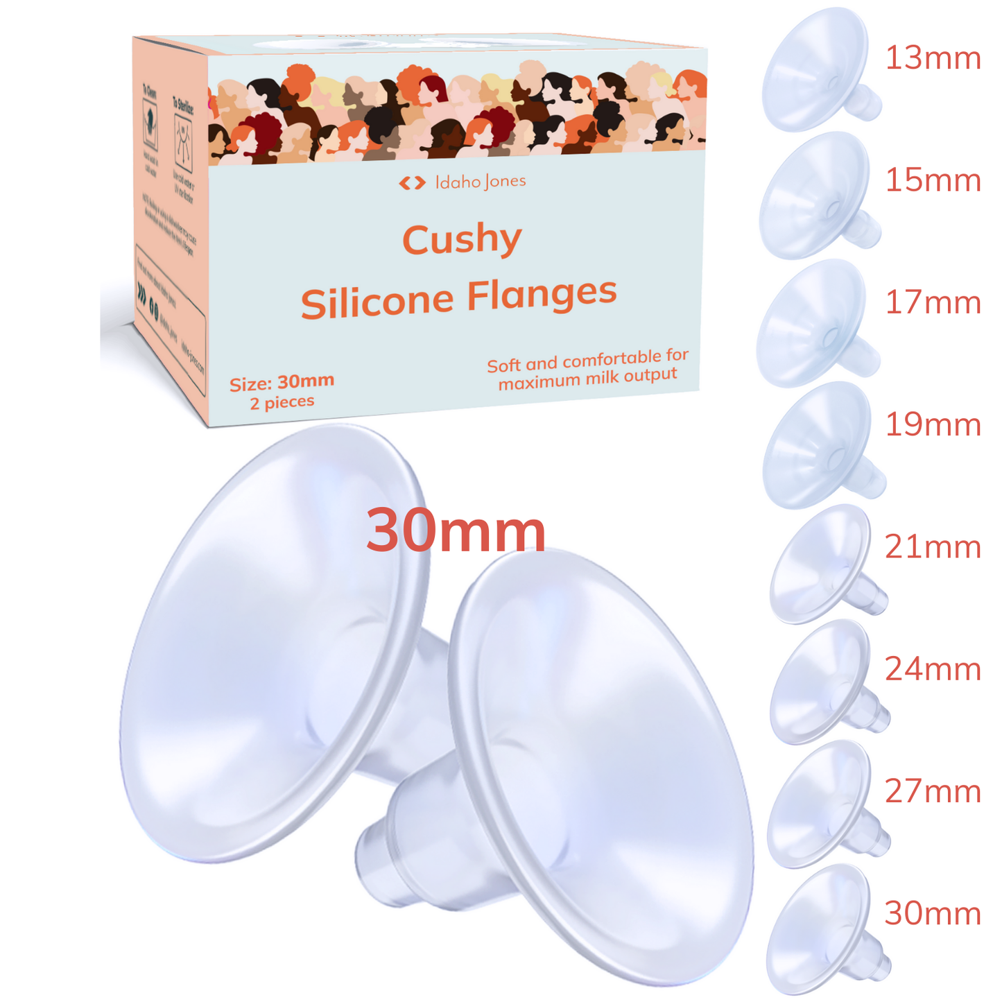 Cushy Silicone Breast Pump Flanges