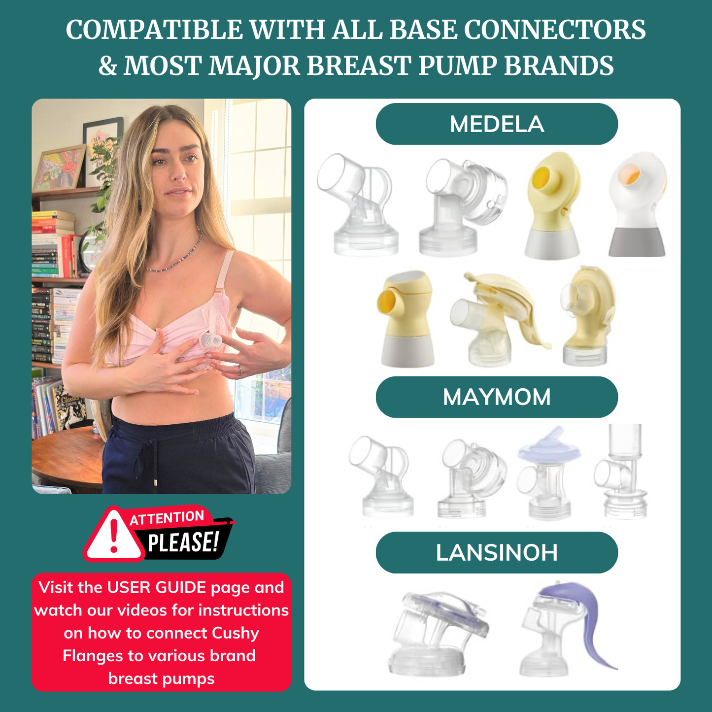 Cushy Silicone Breast Pump Flanges