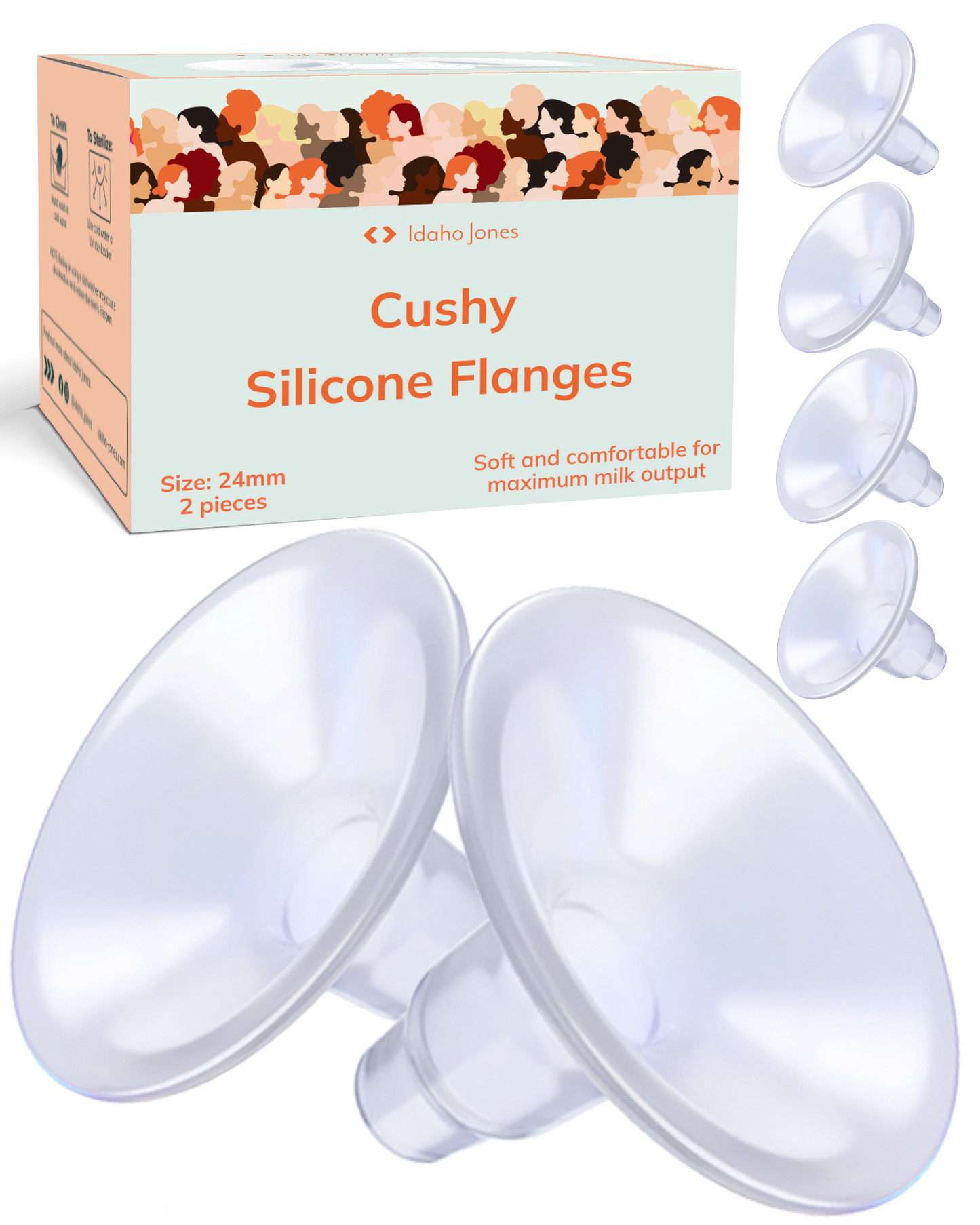 Cushy Silicone Breast Pump Flanges