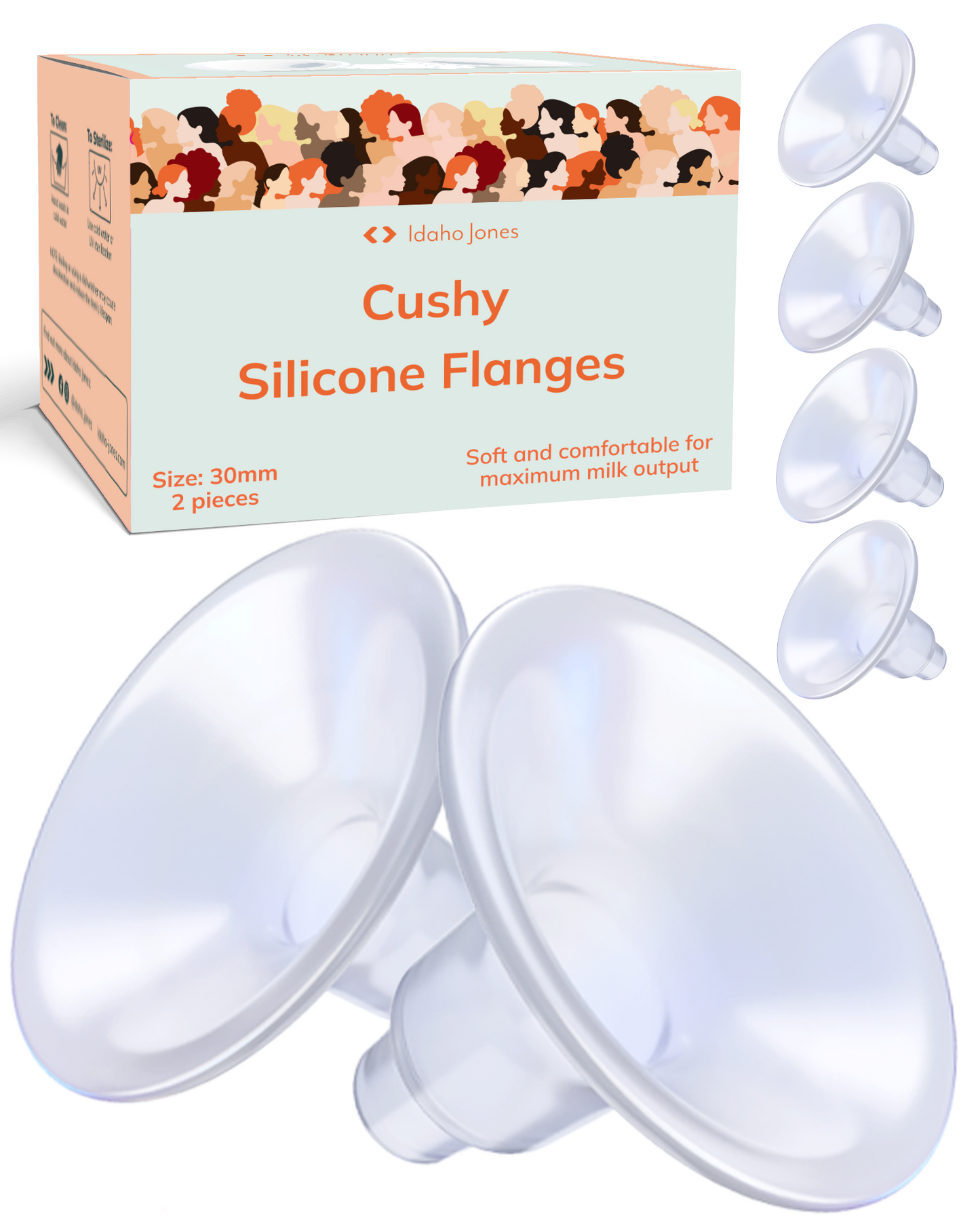 Cushy Silicone Breast Pump Flanges