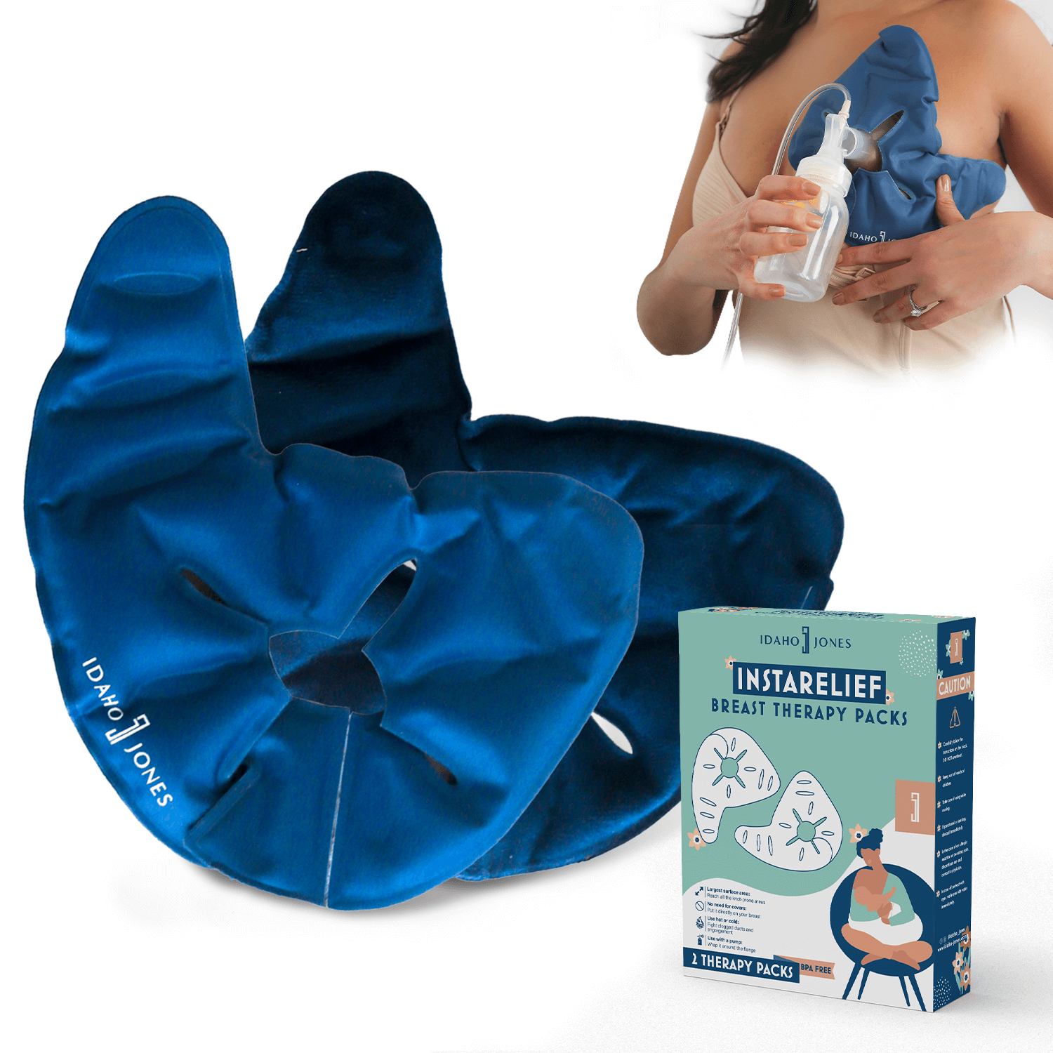 InstaRelief Breast Heating Pads & Ice Packs for Nursing Relief