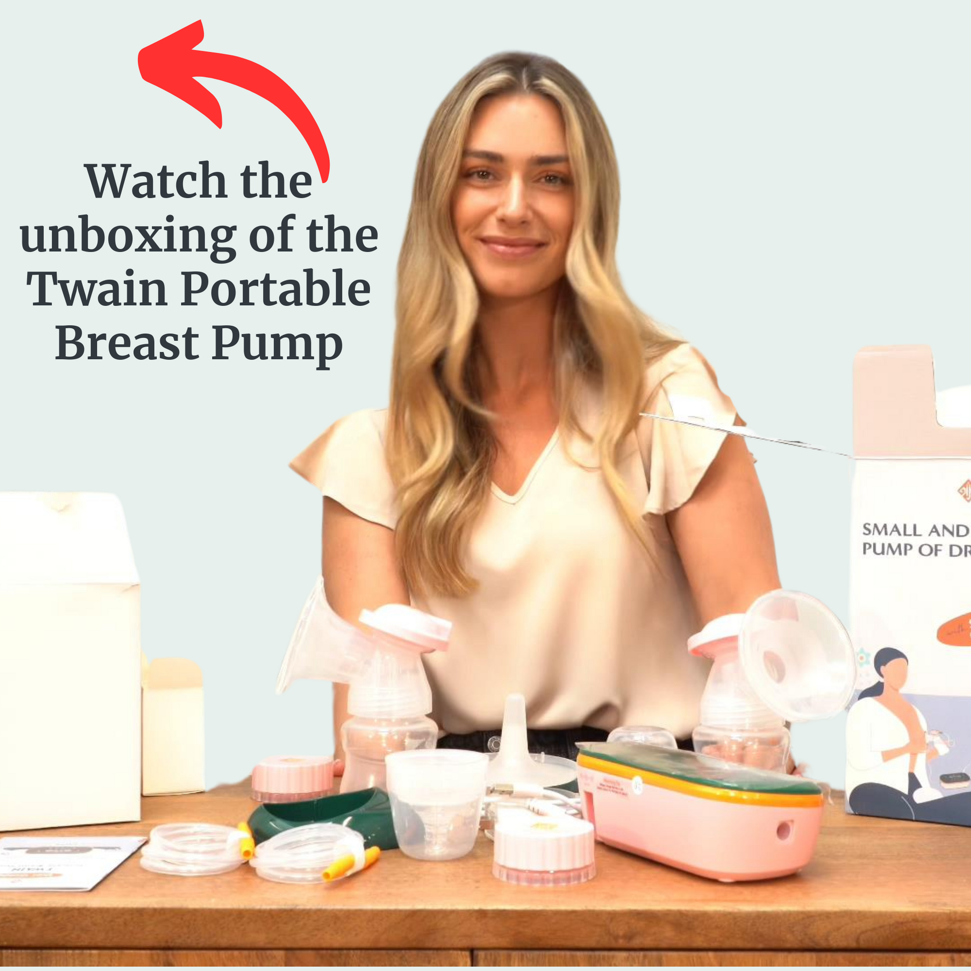 unboxing twain portable breast pump