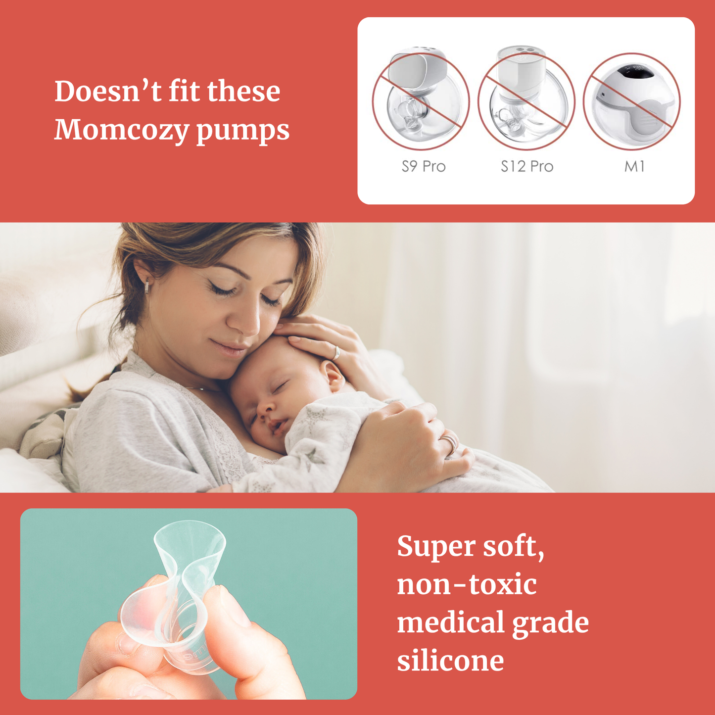 Breast Pump Flange Inserts - Silicone
