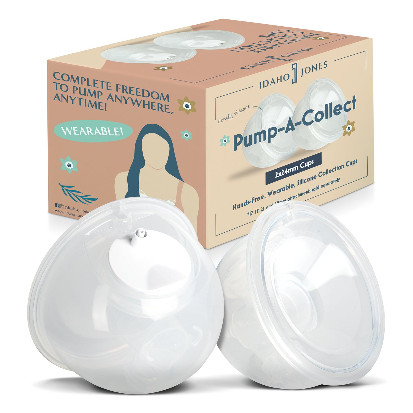 Pump-A-Collect Milk Collection Cups with Silicone Flanges
