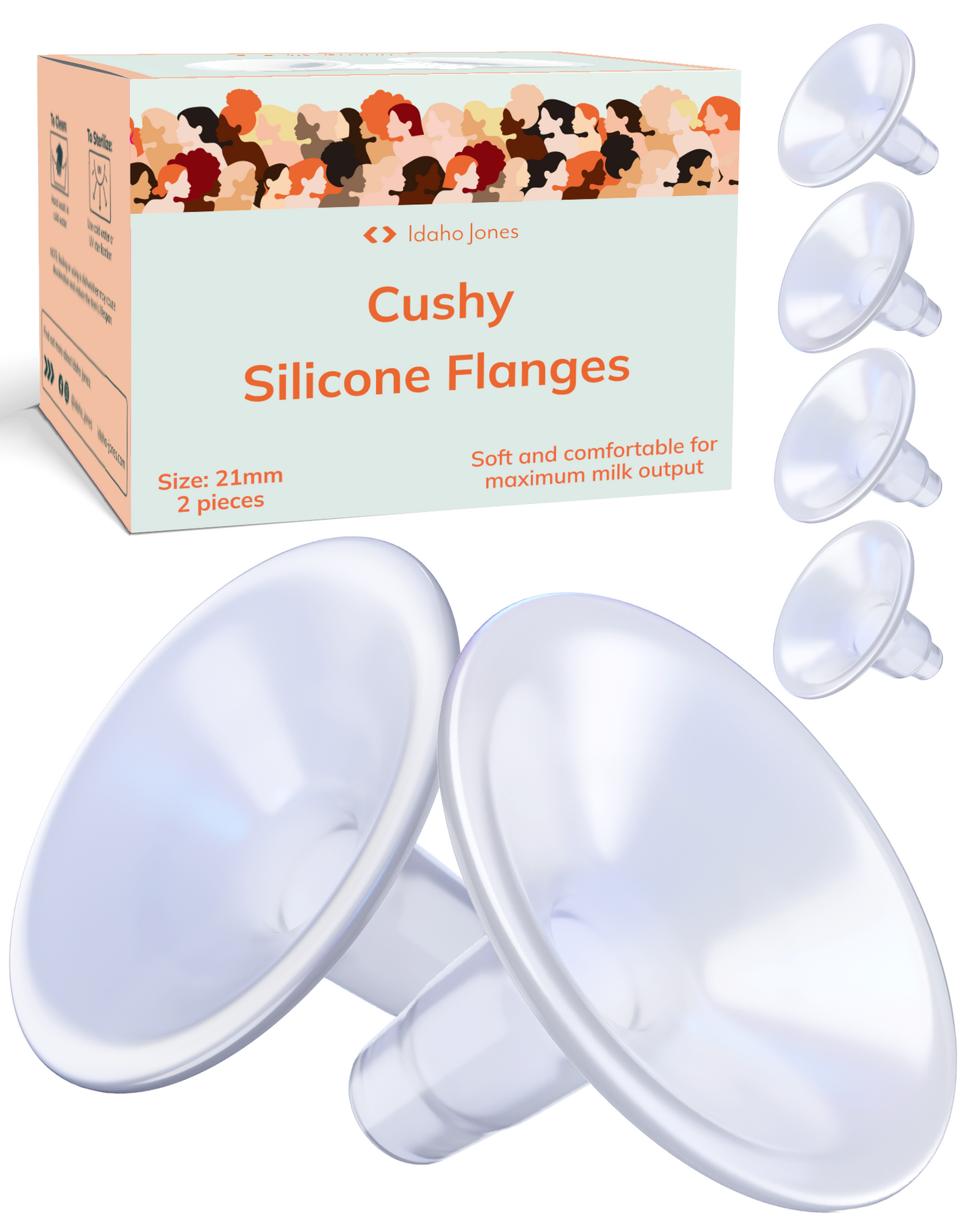 Cushy Silicone Breast Pump Flanges