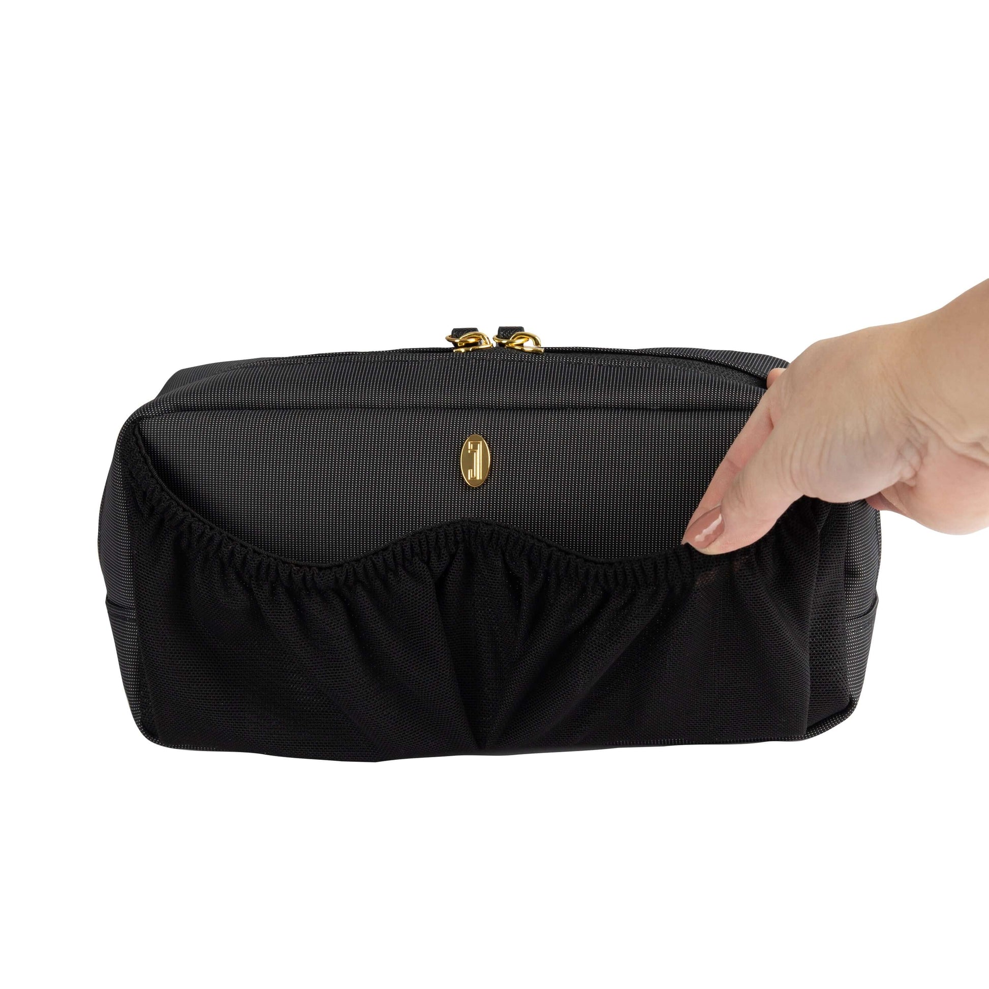 idaho jones pump-a-porter mini belt bag for wearable pumps with two elastic front pockets to keep bottles or collection cups