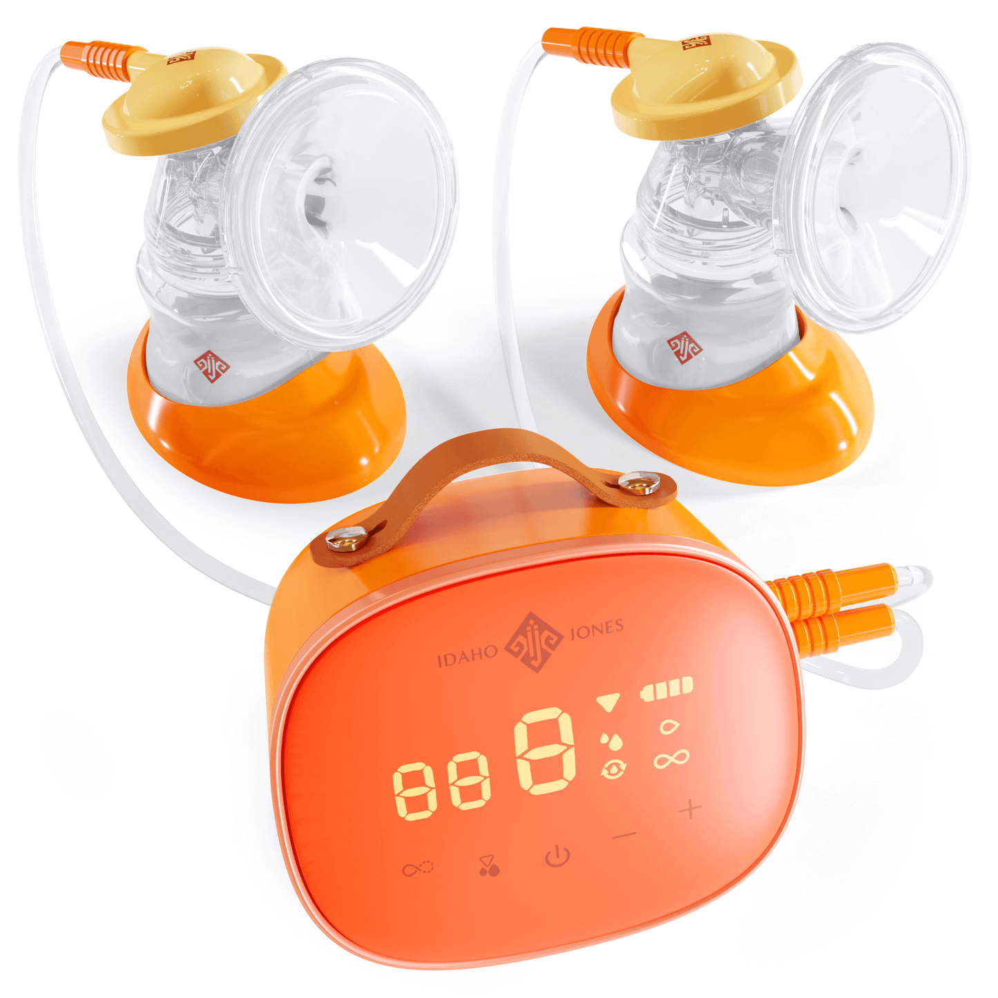 breast pump portable wireless, two bottles, silicone flanges, double