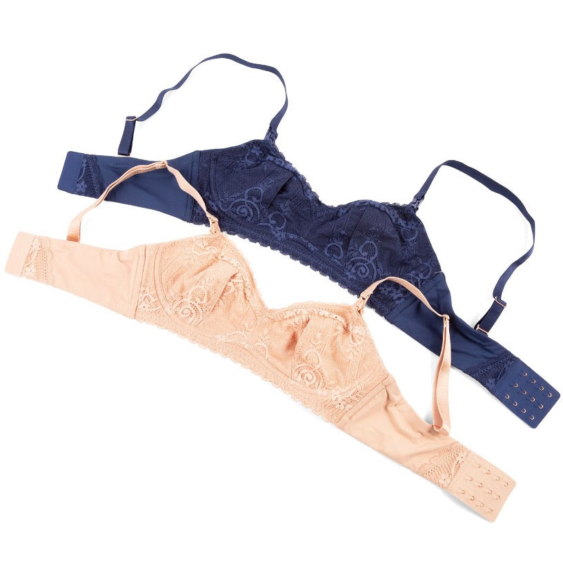 tuscany and medieval blue aine pumping bras flat lay shot