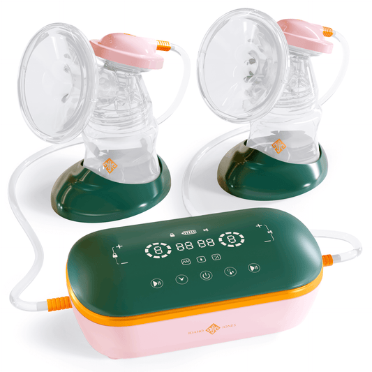 breast pump portable wireless, two bottles, silicone flanges, double 