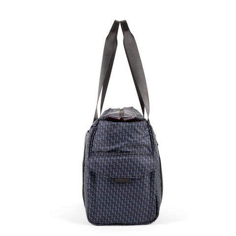 Image of side view of the ellerby tote bag, showing the cooler compartments
